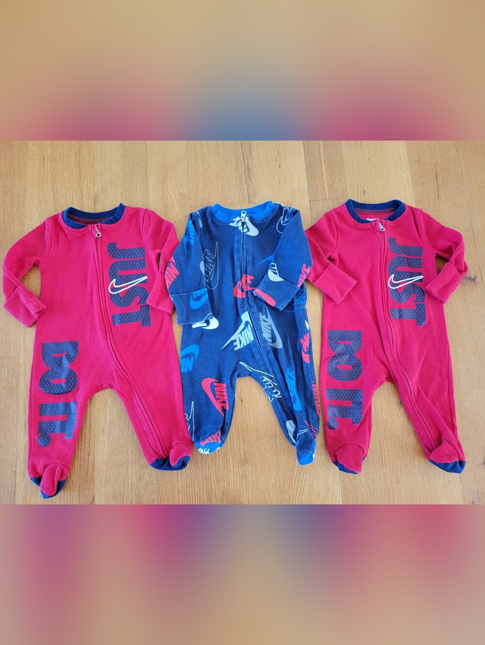 Baby Boys Size 3 Months Nike Sleepers Bundle